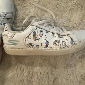 Skechers Golf White Sneakers with Fun Dog Print